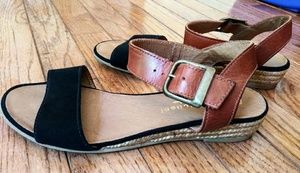 Eric Michael Leather Espadrille Sandals